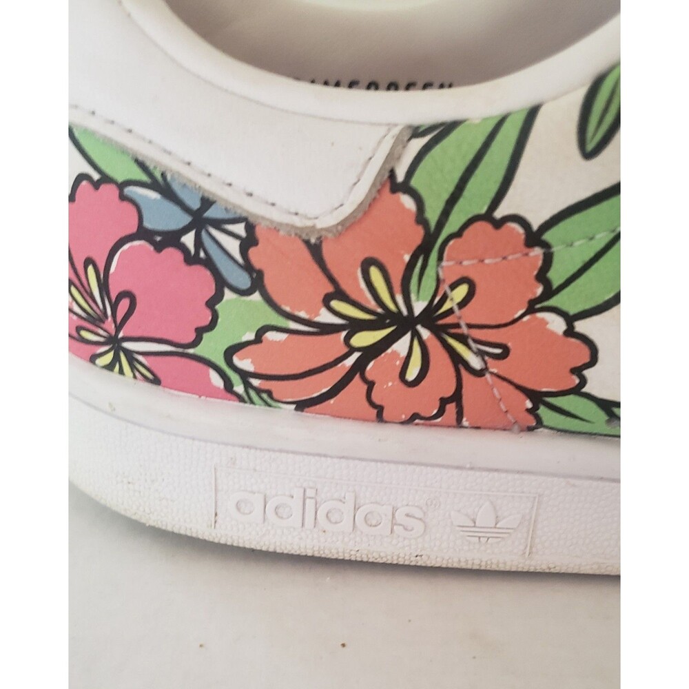 Adidas Stan Smith Womens Leather Originals   Floral Print Primegreen Size 10 - Picture 10 of 16